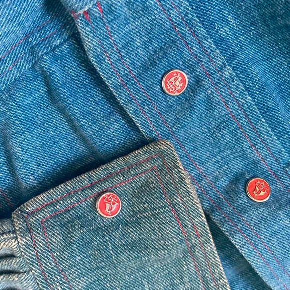 Vtg 60s/70s DENIM SNAP JEAN JACKET - Picture 2 of 7